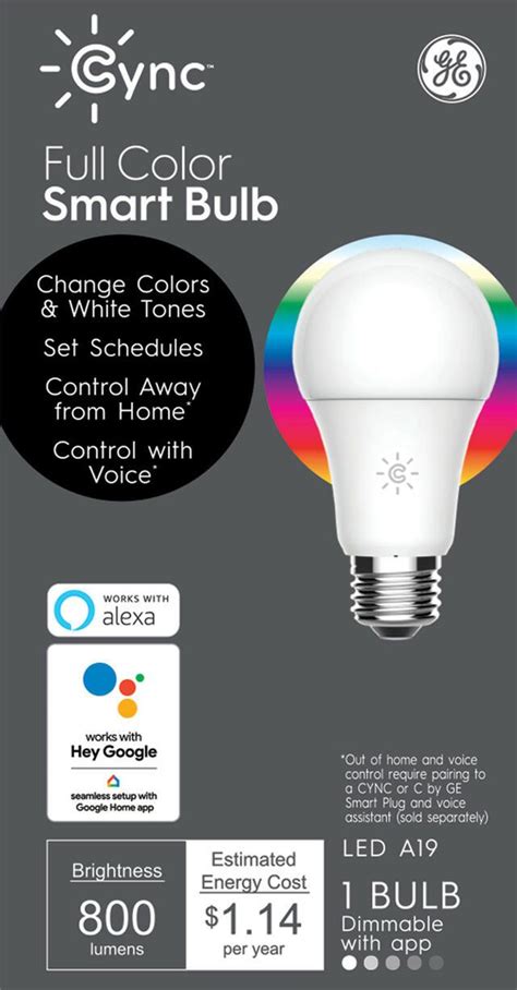 Afbeeldingsresultaten voor Cync Color Changing Smart Bulb Color Settings