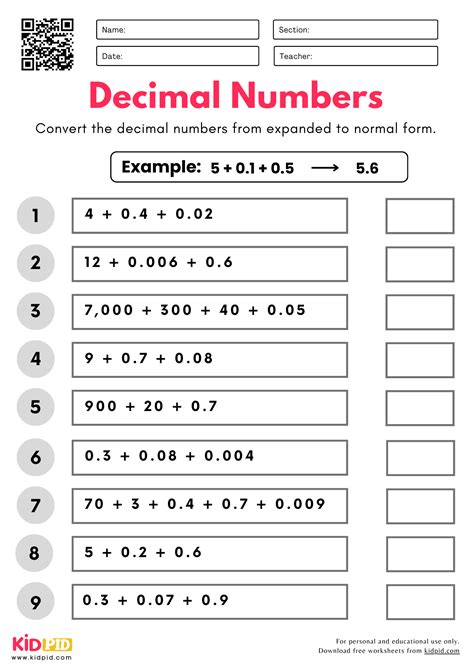 Afbeeldingsresultaten voor Decimal Place Value Expanded Form Chart