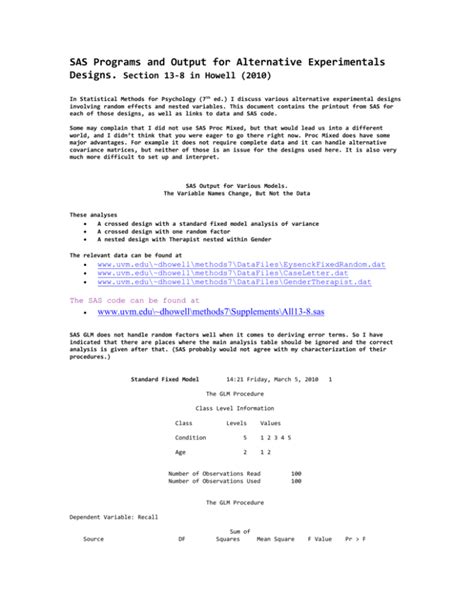 SAS Output Samples に対する画像結果
