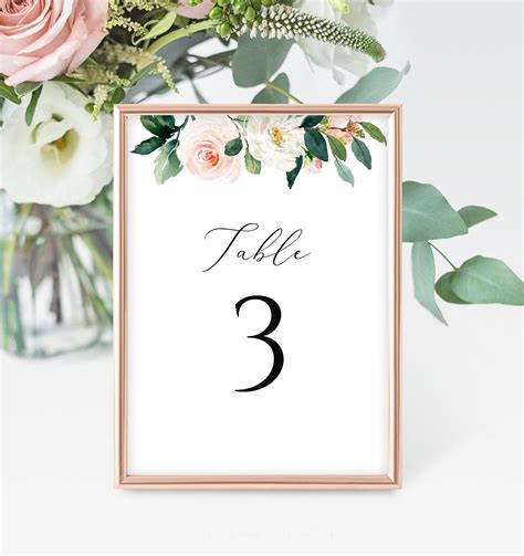 Toradh íomhá ar Table Numbers Free Printable Template
