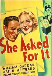 She Asked for It 1937 に対する画像結果