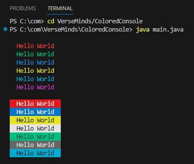 Image result for Java Console Output Text Color
