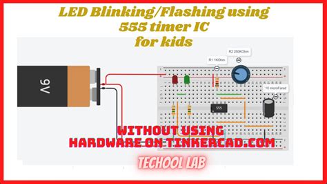Image result for LED Blinking Circuit Using IC 555