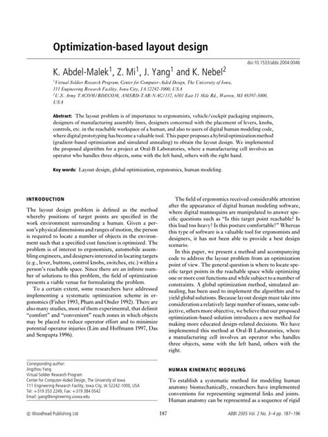 Image result for Optimization Design Statistic Layout