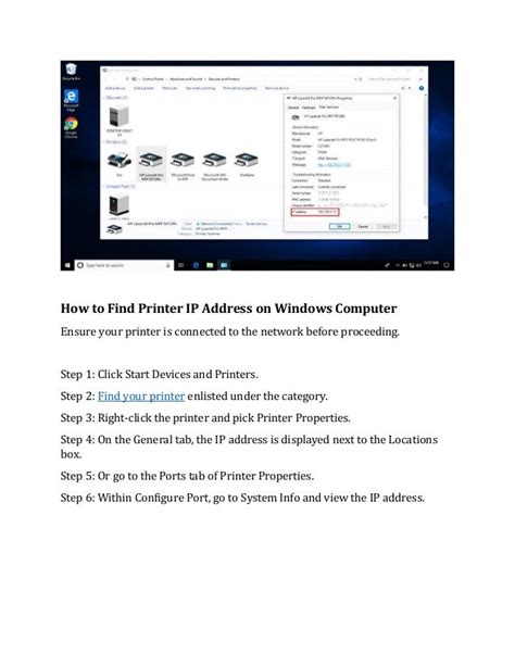 Image result for Find Printer IP Address Windows 1.0