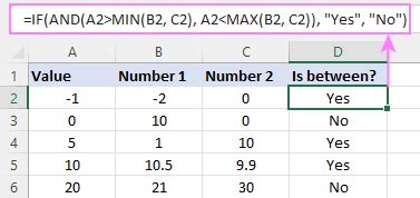 Image result for Find Value Between Two Numbers Excel