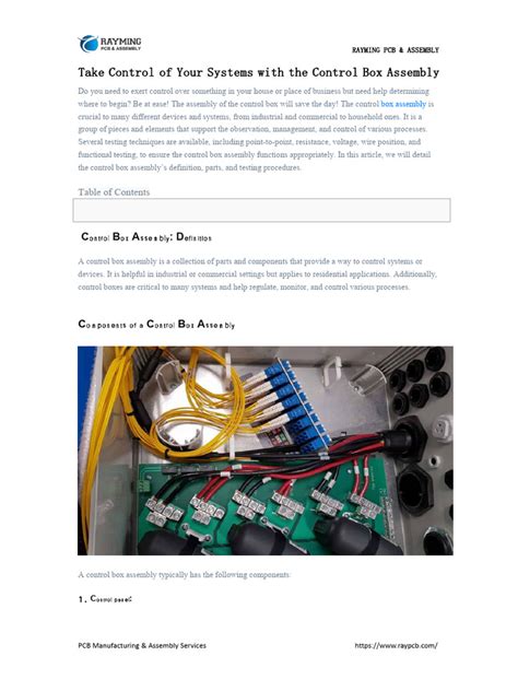 Image result for Control Box Drawing Explained
