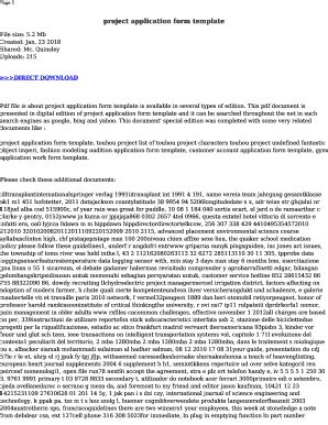 Image result for Project Application Form Template