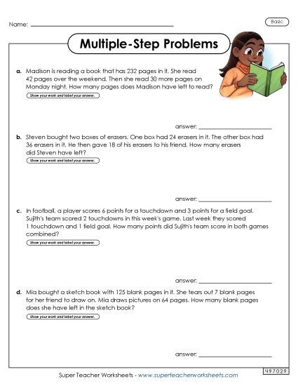 Math Word Problems 2nd Grade Free Printable に対する画像結果