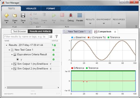 Image result for Test Manager MATLAB Equivalence Test