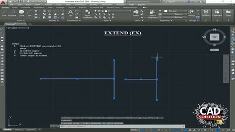 Toradh íomhá ar How to Extend a Line in AutoCAD