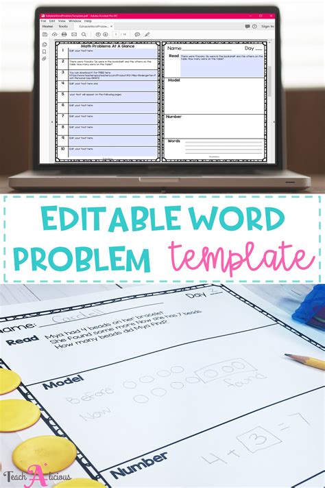 Image result for Create a Word Problem Template