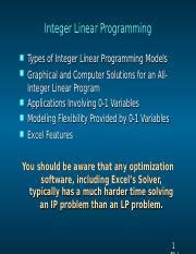 Image result for Type of Integer Linear Programming