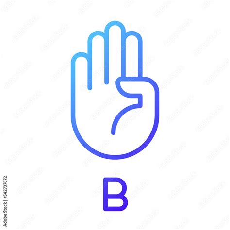 Image result for Sign Language Letter B Color Blue