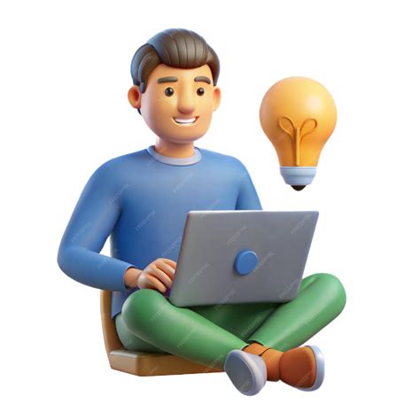 Image result for 3D Man with Computer