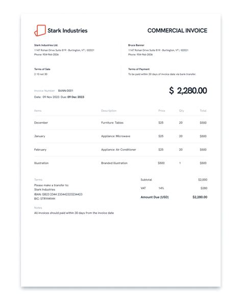 Toradh íomhá ar Printable Customs Invoice
