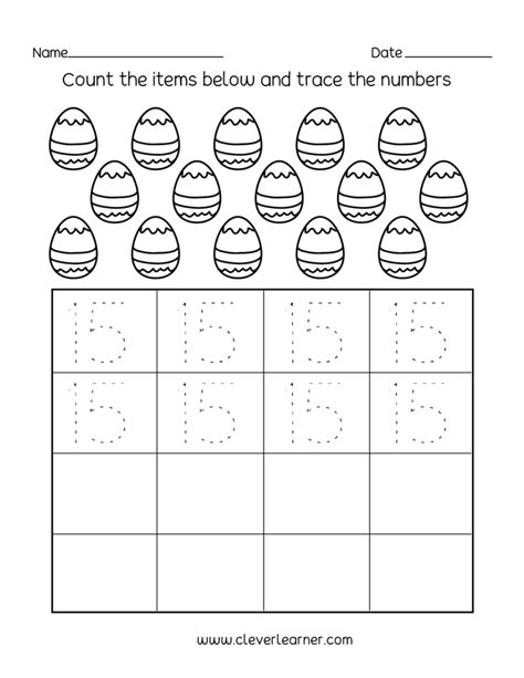 Image result for Count to 15 Worksheet