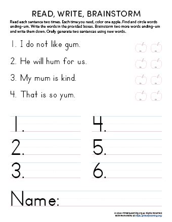 Image result for Um Worksheet