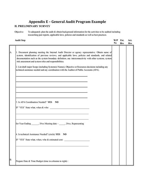 Image result for Example of Audit Form