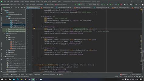 Intent Method in Android Studio に対する画像結果