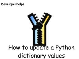 Afbeeldingsresultaten voor Dictionary Update Python