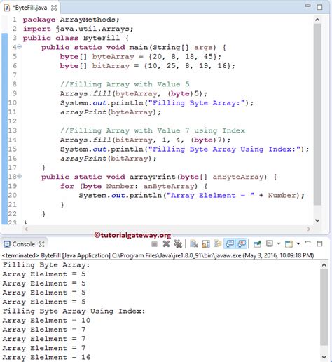 Toradh íomhá ar Assign Array Java