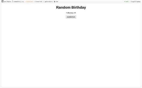 Random Birthday Generator に対する画像結果