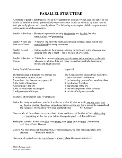 Parallel Structure Examples English に対する画像結果