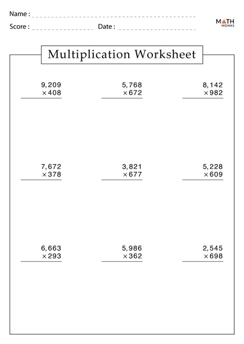 Image result for Multiplication Problems 7 Grade