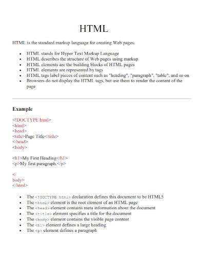 Image result for HTML Exaples