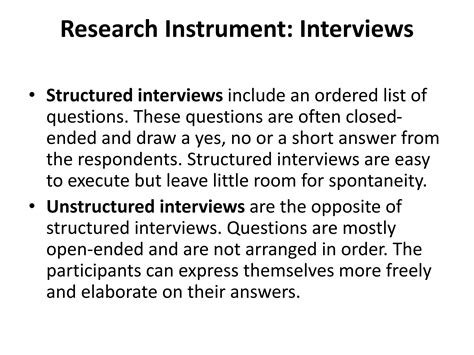 Image result for Unstructured Interview Research Instrument Sample