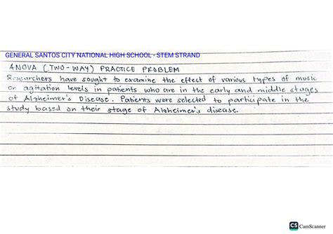 Two-Way Anova Problem に対する画像結果