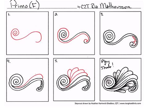 Afbeeldingsresultaten voor Zentangle Patterns Steps