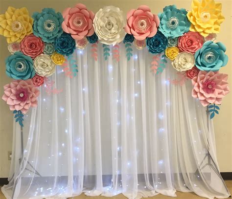 Image result for Paper Flower Backdrop