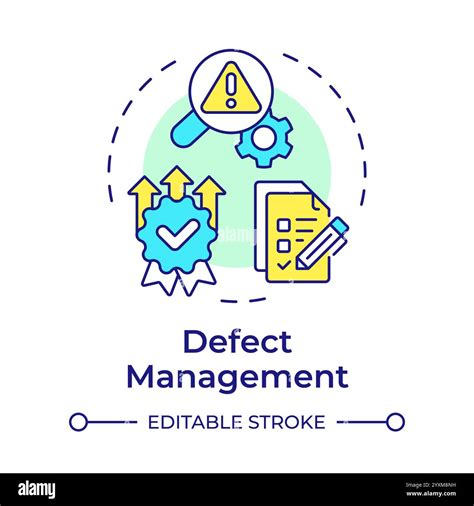 Defect managemnet multi color concept icon Stock Vector Image & Art - Alamy