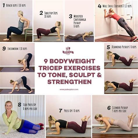 9 bodyweight tricep exercises to tone the back of your arms – Artofit