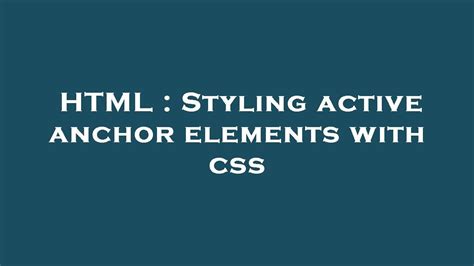Image result for Anchor Element HTML