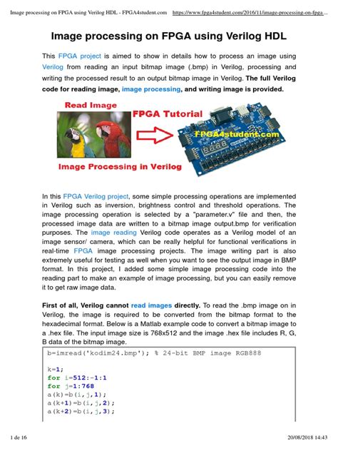 Image Processing Using Verilog Block Diagram に対する画像結果