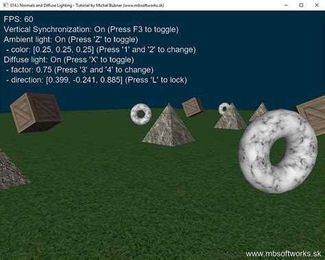 Toradh íomhá ar OpenGL Diffuse Light