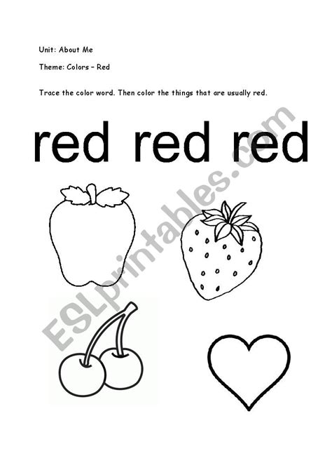 Image result for Color:Red Printable Color
