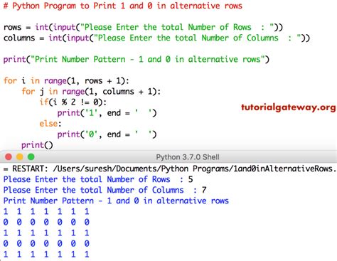 Toradh íomhá ar Python Print Row