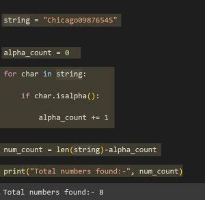 Image result for Count Char's in String Python