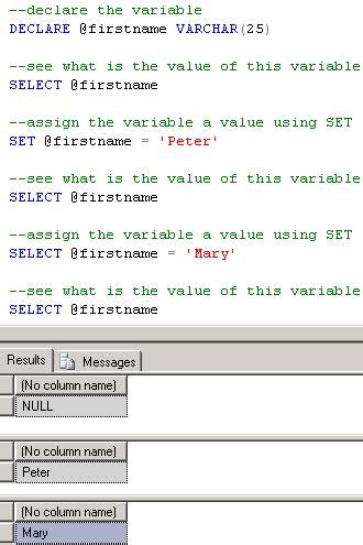 T-SQL Variable に対する画像結果
