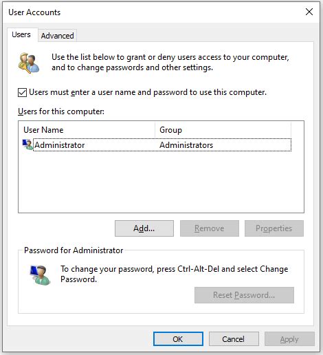 Image result for Netplwiz Run Command