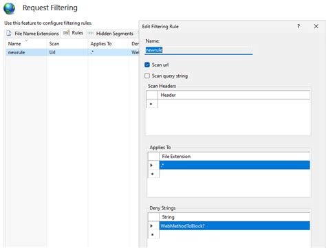 IIS Request Filtering に対する画像結果