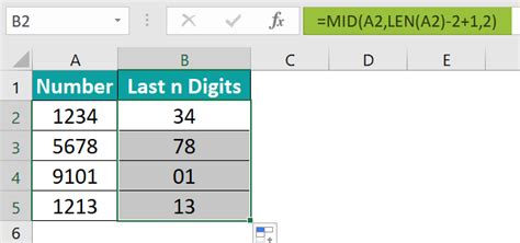 Image result for Mid Formula Example in Excel