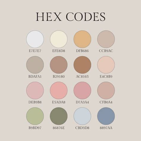 Toradh íomhá ar Neutral Fall Color Palette Hex Codes
