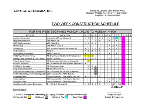 Image result for Construction Scheduling Template