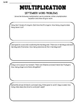 One Step Word Problem Involving Multiplication Scenario に対する画像結果