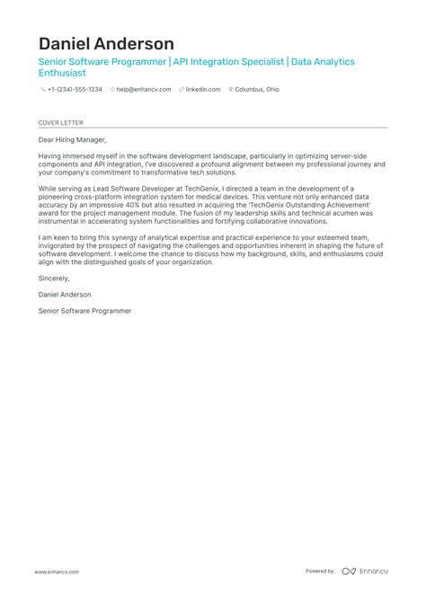Afbeeldingsresultaten voor Software Developer Cover Letter Examples and Templates